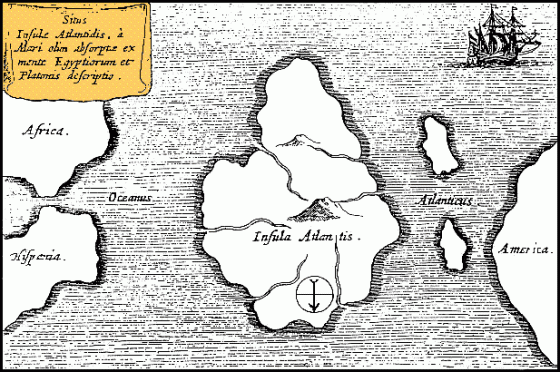 Athanasius Kircher,Atlantis. 1669.