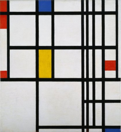 Piet Mondrian, Composición en rojo, azul y amarillo. 1937.