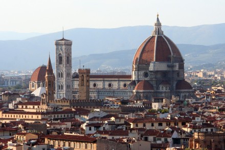 El Duomo y el Batisterio de Florencia desde el Piazzale Michelangelo
