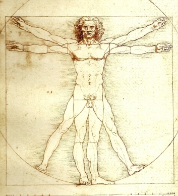 Leonardo da Vinci, Hombre de Vitruvio.